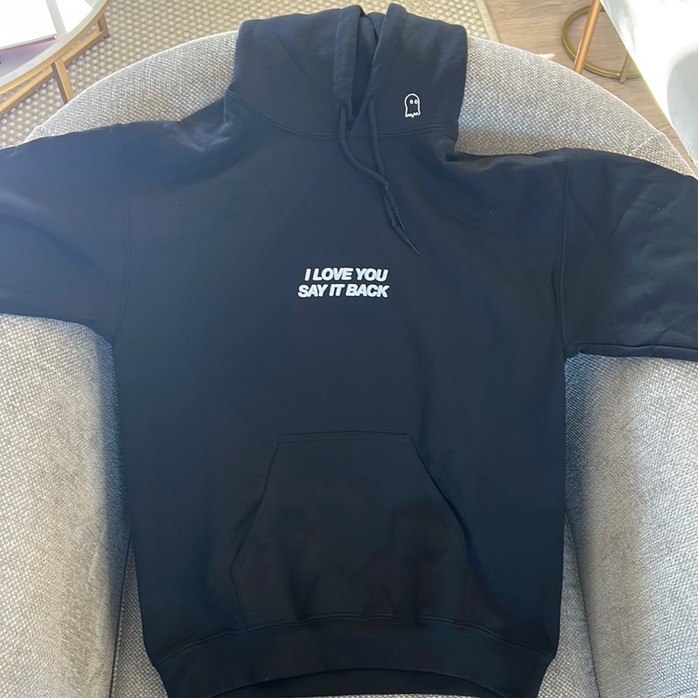 LONELY GHOST adult small sweatshirt. Black with white logo. New, never worn!!!